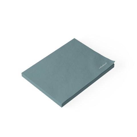 Blank color note pad - blank - grey-teal
