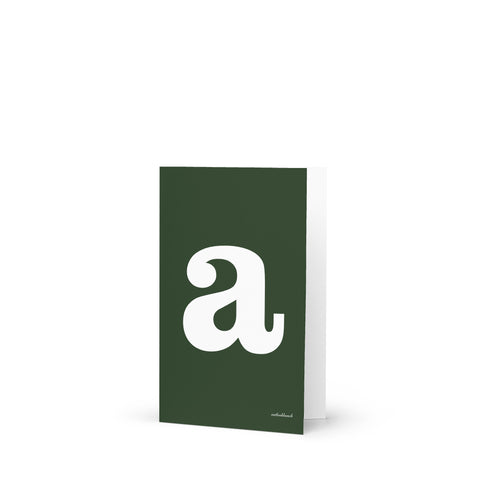Letter card - font 2 - dark green