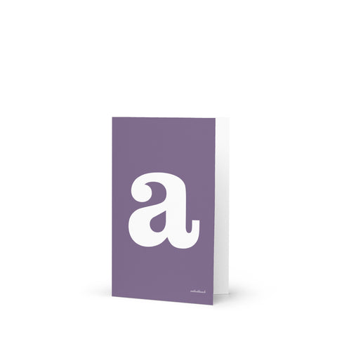 Letter card - font 2 - muted purple
