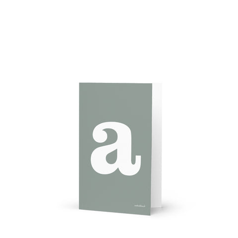 Letter card - font 2 - muted sage