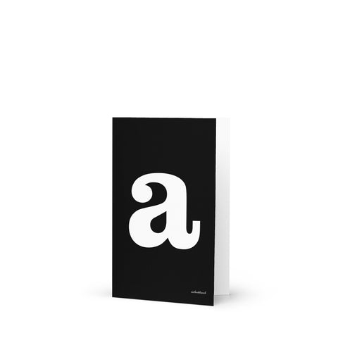 Letter card - font 2 - black