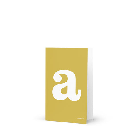 Letter card - font 2 - mustard