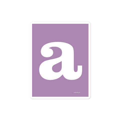 Letter sticker - font 2 - muted pink-purple
