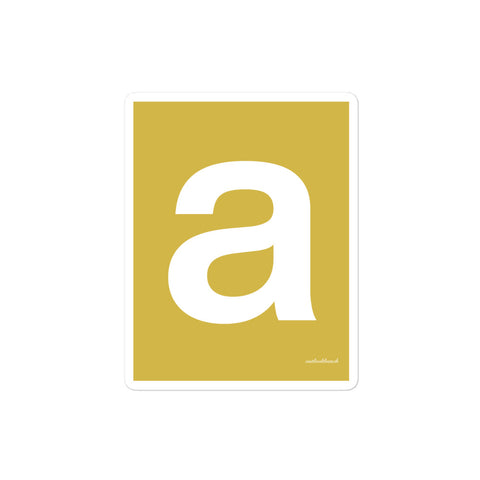 Letter sticker - font 1 - mustard