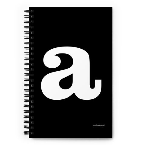 Letter notebook - spiral - dot-grid - font 2 - black
