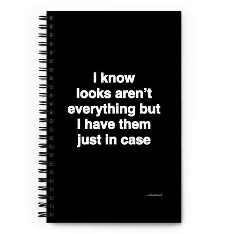 Quote notebook - spiral - I know looks aren’t everything but I have them just in case