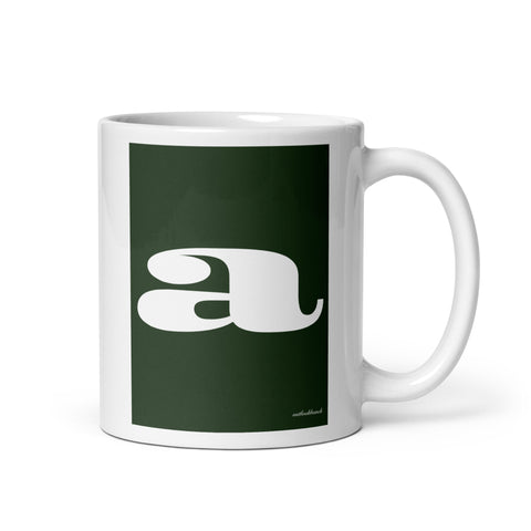Letter mug - font 3 - dark green