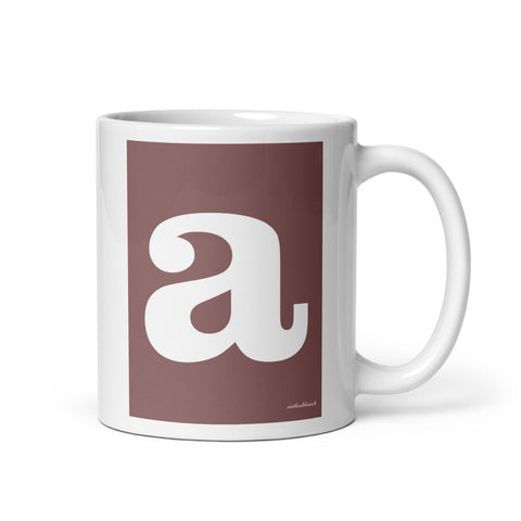 Letter mug - font 2 - pink-brown