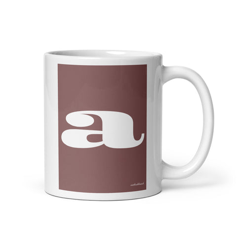 Letter mug - font 3 - pink-brown