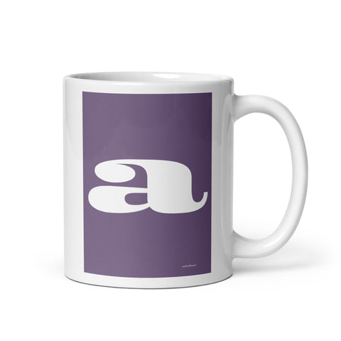 Letter mug - font 3 - muted purple