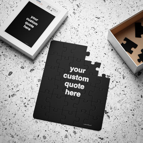 Quote Puzzle - custom - black