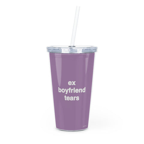 Quote Tumbler - muted pink-purple - ex boyfriend tears