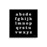 Letter card - font 2 - black