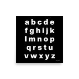 Letter sticker - font 4 - grey-teal
