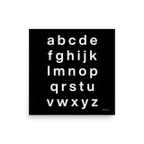 Letter sticker - font 1 - muted grey-purple