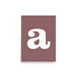 Letter print - font 2 - pink-brown