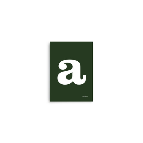 Letter print - font 2 - dark green