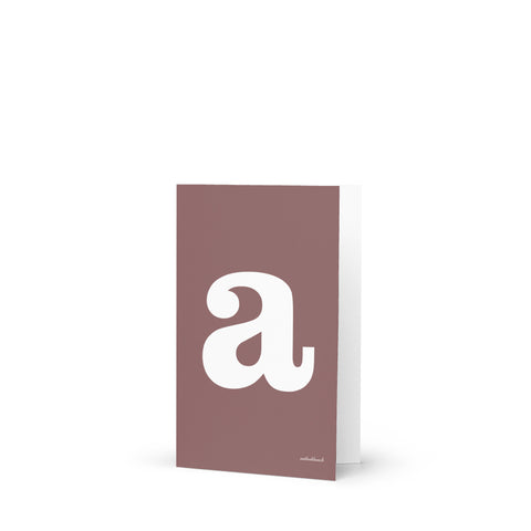 Letter card - font 2 - pink-brown