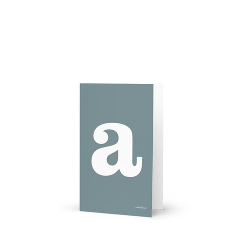 Letter card - font 2 - grey-teal