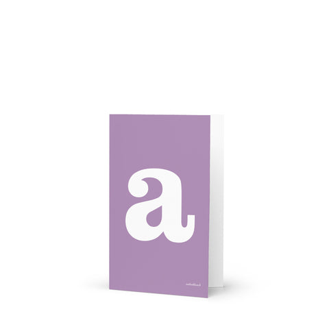 Letter card - font 2 - muted pink-purple