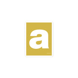 Letter sticker - font 4 - mustard