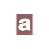 Letter sticker - font 4 - pink-brown