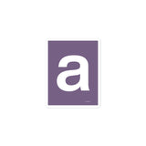 Letter sticker - font 1 - muted grey-purple