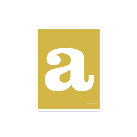 Letter sticker - font 2 - mustard