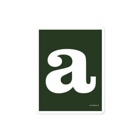 Letter sticker - font 2 - dark green