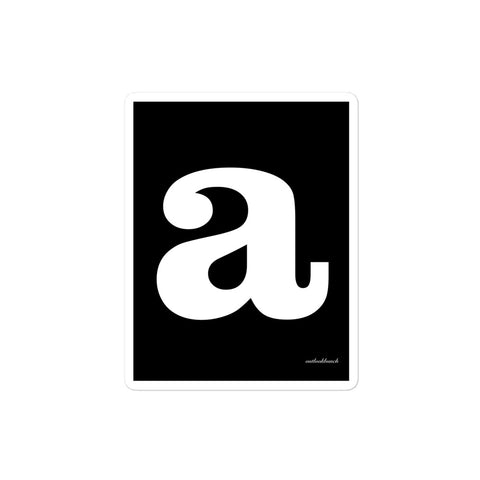 Letter sticker - font 2 - black