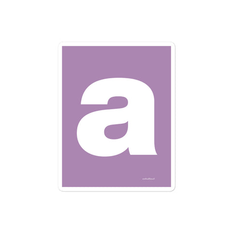 Letter sticker - font 4 - muted pink-purple