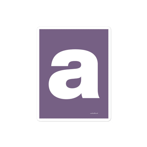 Letter sticker - font 4 - muted purple