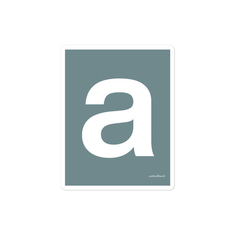 Letter sticker - font 1 - grey-teal