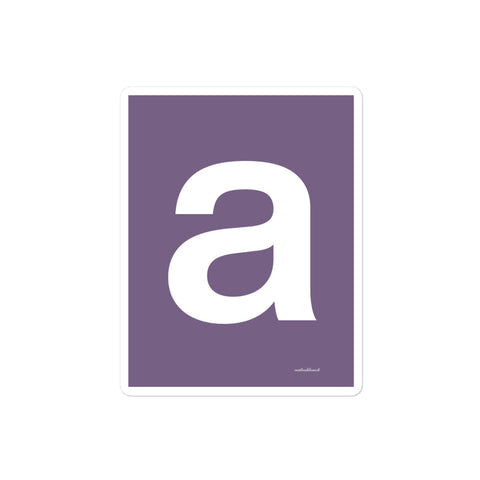 Letter sticker - font 1 - muted grey-purple