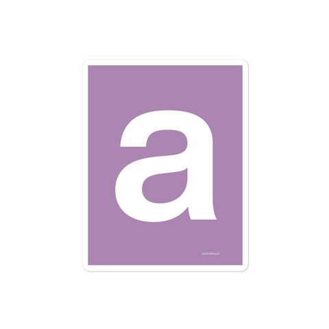 Letter sticker - font 3 - muted pink-purple