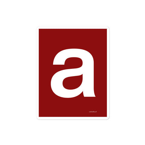 Letter sticker - font 1 - dark red