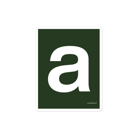 Letter sticker - font 1 - dark green