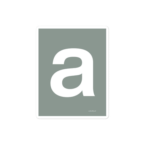 Letter sticker - font 1 - muted sage