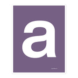 Letter sticker - font 1 - muted grey-purple