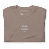 Quote shirt - embroidered - white - oh I was flirting and sometimes it comes out mean