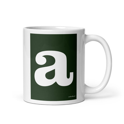 Letter mug - font 2 - dark green