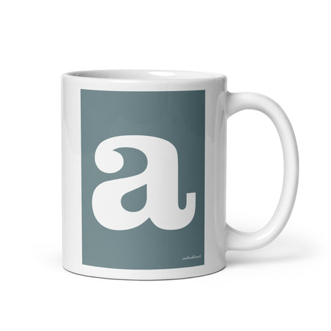 Letter mug - font 2 - grey-teal